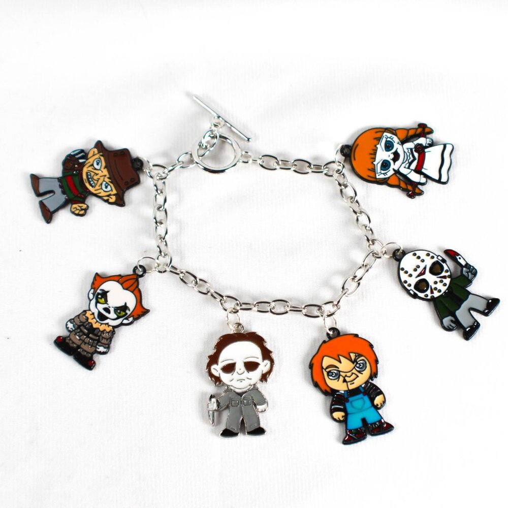 🔨 Gothic Horror Movie Stainless Steel Charm Bracelet Villains